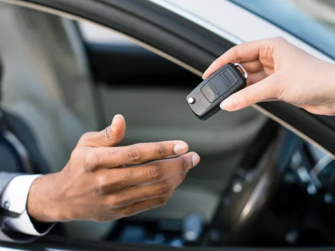 Car key handed over